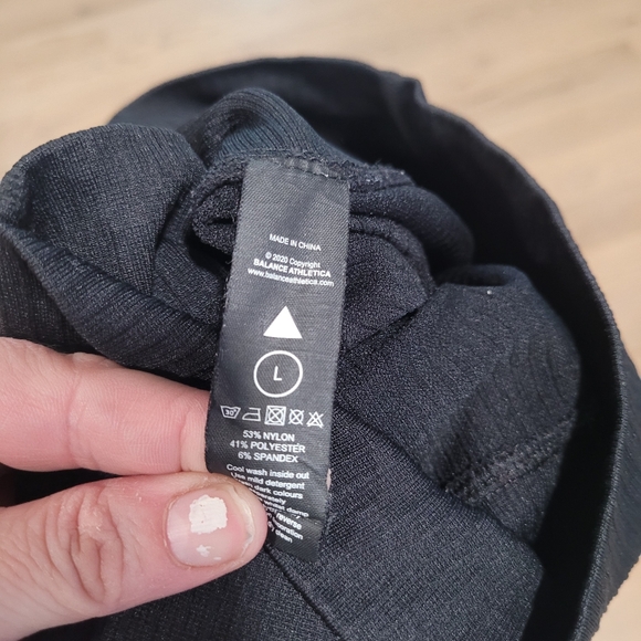 Balance Athletica Linear Ribbed High Waisted Legging Black Large Vitality - Picture 6 of 6